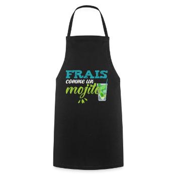 Mojito Morito Frais Cocktail Vacances Original Tee - Tablier de cuisine - noir - Devant - AI Model Male 185 dark (185cm)