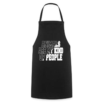 funny sayings quote happy animal rights awareness - Kochschürze - Schwarz - Vorne - AI Model Male 185 dark (185cm)