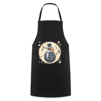 Astronaut mit Gitarre Musiker Geschenkidee - Kochschürze - Schwarz - Vorne - AI Model Male 185 dark (185cm)