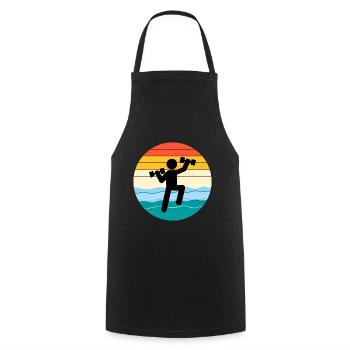 Wasser Aqua Aerobic Aquatic Fitness Vintage Retro - Kochschürze - Schwarz - Vorne - AI Model Male 185 dark (185cm)