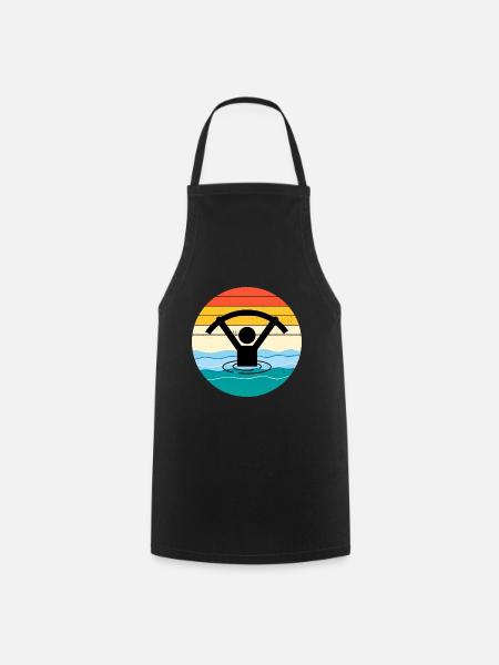 Wasser Aqua Aerobic Aquatic Fitness Vintage Retro - Kochschürze - Schwarz