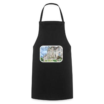 France Aquarelle Esquisse Dessinée à la main Illustration - Tablier de cuisine - noir - Devant - AI Model Male 185 dark (185cm)