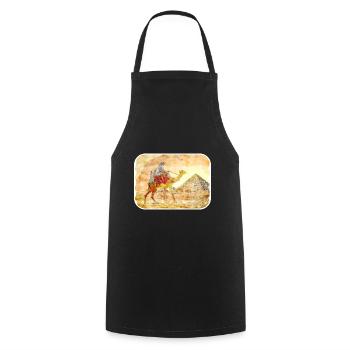 Le Caire Egypte Aquarelle Esquisse Dessinée Illustration - Tablier de cuisine - noir - Devant - AI Model Male 185 dark (185cm)