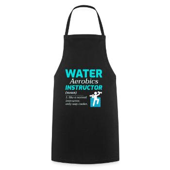 Wassergymnastik Instruktor Aquatic Fitness Trainer - Kochschürze - Schwarz - Vorne - AI Model Male 185 dark (185cm)