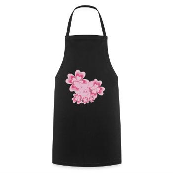Cochon - Tablier de cuisine - noir - Devant - AI Model Male 185 dark (185cm)