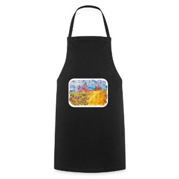 Arizona USA Aquarelle Dessin Dessin Illustration - Tablier de cuisine - noir - Devant - AI Model Male 185 dark (185cm)
