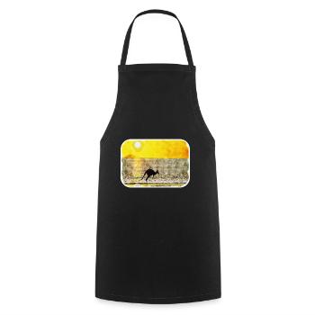 Australie Aquarelle Esquisse Dessinée à la Main Peinture - Tablier de cuisine - noir - Devant - AI Model Male 185 dark (185cm)