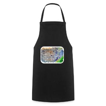 Ireland UK Watercolor Sketch Painting Illustration - Cooking Apron - black - Front - AI Model Male 185 dark (185cm)