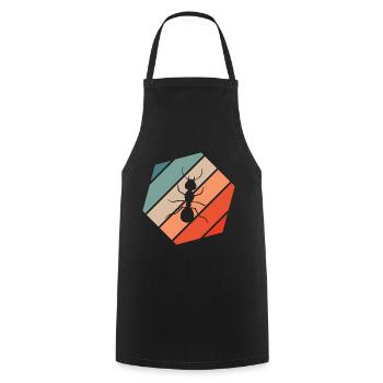 Fourmi Rétro Style Vintage - Tablier de cuisine - noir - Devant - AI Model Male 185 dark (185cm)