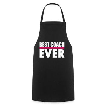 Best coach ever - Cooking Apron - black - Front - AI Model Male 185 dark (185cm)