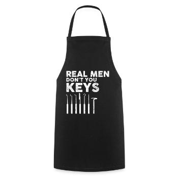 Men Schlosdienst Locking Technician Design - Cooking Apron - black - Front - AI Model Male 185 dark (185cm)