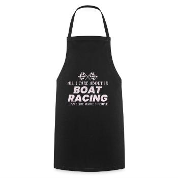 Boat Racing Powerboat Speedboat Offshore Race - Cooking Apron - black - Front - AI Model Male 185 dark (185cm)