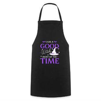 Witch Halloween Magic - Cooking Apron - black - Front - AI Model Male 185 dark (185cm)
