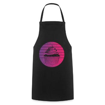 Cupcake Retro Style Vintage - Kochschürze - Schwarz - Vorne - AI Model Male 185 dark (185cm)