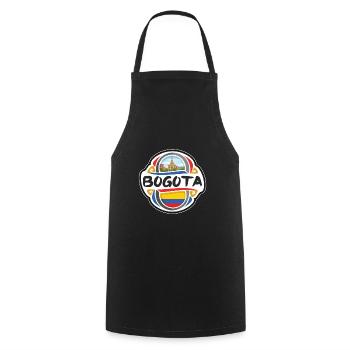 Bogota Colombie Drapeau Badge Voyage Souvenir Timbre - Tablier de cuisine - noir - Devant - AI Model Male 185 dark (185cm)