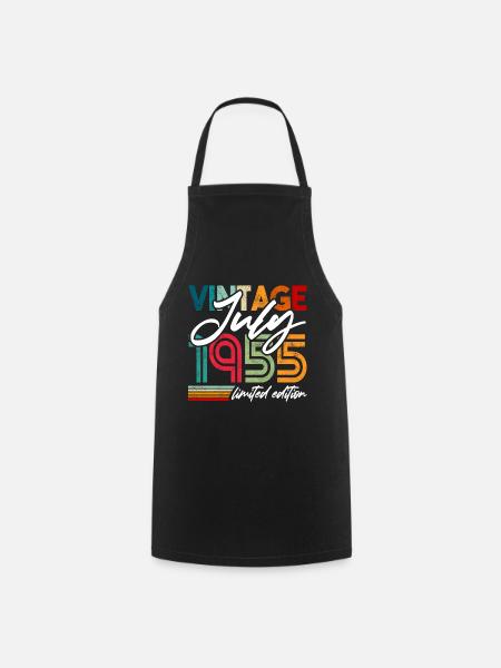 Millésime né juillet 1955 Anniversaire juillet 1955 - Tablier de cuisine - noir