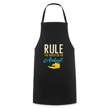 Airboat Fanboat Airboating Planeboat Swamp boat - Cooking Apron - black - Front - AI Model Male 185 dark (185cm)