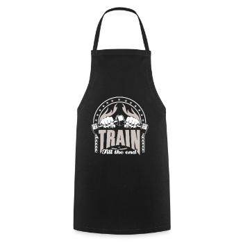 Weight Training Biceps Training Gift - Cooking Apron - black - Front - AI Model Male 185 dark (185cm)