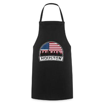 Houston Vereinigte Staaten von Amerika - Kochschürze - Schwarz - Vorne - AI Model Male 185 dark (185cm)