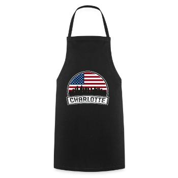 Charlotte Skyline - Cooking Apron - black - Front - AI Model Male 185 dark (185cm)