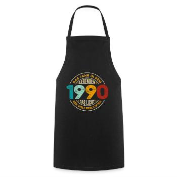 Geburtstag Legenden 1990 Jahrgang 1990 Geschenk - Kochschürze - Schwarz - Vorne - AI Model Male 185 dark (185cm)