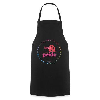 Cercle de la fierté - Tablier de cuisine - noir - Devant - AI Model Male 185 dark (185cm)