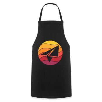 Paper Plane Retro Style Vintage - Tablier de cuisine - noir - Devant - AI Model Male 185 dark (185cm)