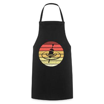 Pose Fishing Swimmer Retro Style Vintage - Cooking Apron - black - Front - AI Model Male 185 dark (185cm)