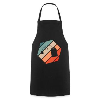 Sachets de thé Retro Style Vintage - Tablier de cuisine - noir - Devant - AI Model Male 185 dark (185cm)