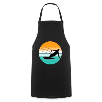 Kiteboarding Kiteboarder Kitesurfen Kitesurfen - Kochschürze - Schwarz - Vorne - AI Model Male 185 dark (185cm)