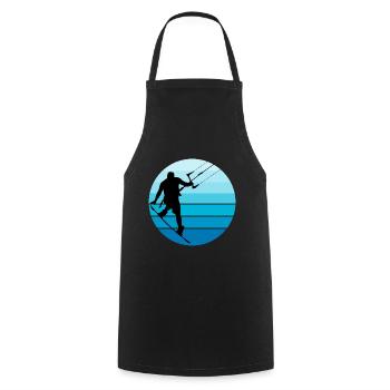 Kitesurfen Kiteboarding Kiteboarder Kitesurf - Kochschürze - Schwarz - Vorne - AI Model Male 185 dark (185cm)