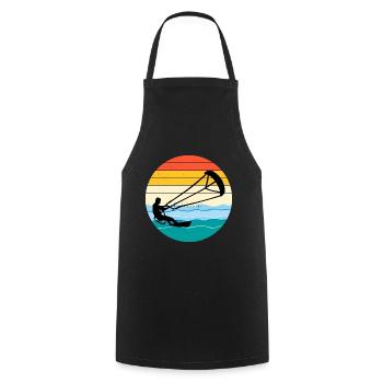 Kitesurf Kitesurf Kitesurf Vintage Rétro - Tablier de cuisine - noir - Devant - AI Model Male 185 dark (185cm)