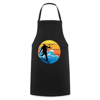 Kitesurf Kitesurf Kitesurf Vintage Rétro - Tablier de cuisine - noir - Devant - AI Model Male 185 dark (185cm)