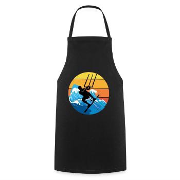 Kitesurf Kitesurf Kitesurf Vintage Rétro - Tablier de cuisine - noir - Devant - AI Model Male 185 dark (185cm)