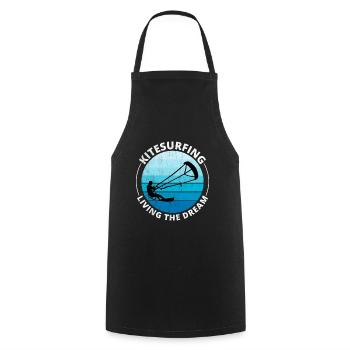 Kitesurfing Kitesurf Kiteboarding Kiteboarder - Tablier de cuisine - noir - Devant - AI Model Male 185 dark (185cm)