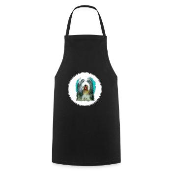 Beagle-Harrier Dufthund Hund Skizze Illustration - Kochschürze - Schwarz - Vorne - AI Model Male 185 dark (185cm)