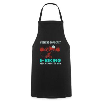 E-Bike Electric Bicycle Bike Cycling Biker Mtb - Cooking Apron - black - Front - AI Model Male 185 dark (185cm)