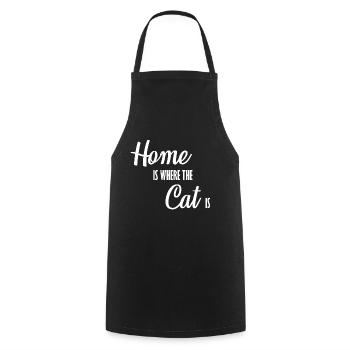 Home Is Where The Cat Is Kitten Lover Cat Owner - Kochschürze - Schwarz - Vorne - AI Model Male 185 dark (185cm)