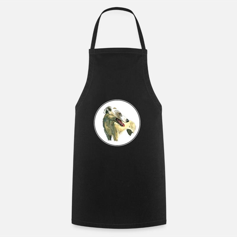 Illustration de l’aquarelle du chien Whippet anglais - Tablier de cuisine - noir