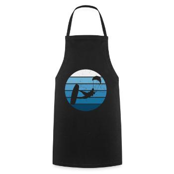 Kiting Kitesurfing Kitesurf Kitesurfer Men - Cooking Apron - black - Front - AI Model Male 185 dark (185cm)