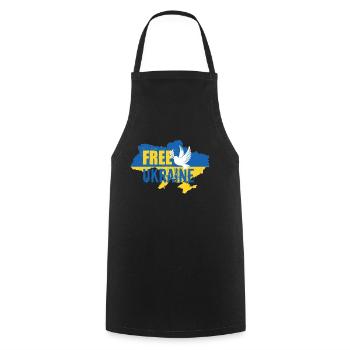 Ukraine libre - Tablier de cuisine - noir - Devant - AI Model Male 185 dark (185cm)
