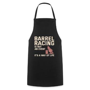 Barrel Racer Racing Reiten Reiten Rennen Rodeo - Kochschürze - Schwarz - Vorne - AI Model Male 185 dark (185cm)