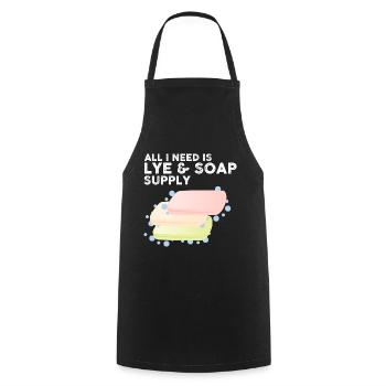 Soap Making Design for Soap Maker Designs - Cooking Apron - black - Front - AI Model Male 185 dark (185cm)