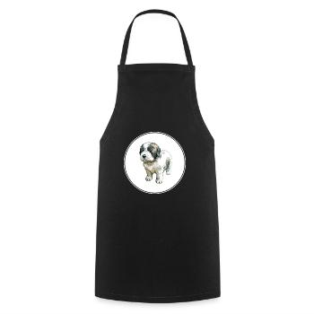 Moscow Watchdog Dog Aquarelle Illustration - Tablier de cuisine - noir - Devant - AI Model Male 185 dark (185cm)