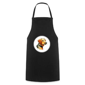 Schillerstovare Dog Watercolor Sketch Illustration - Cooking Apron - black - Front - AI Model Male 185 dark (185cm)