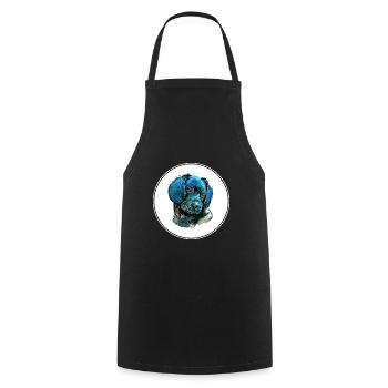 Stabyhoun Stabij Aquarelle pour chien Illustration - Tablier de cuisine - noir - Devant - AI Model Male 185 dark (185cm)