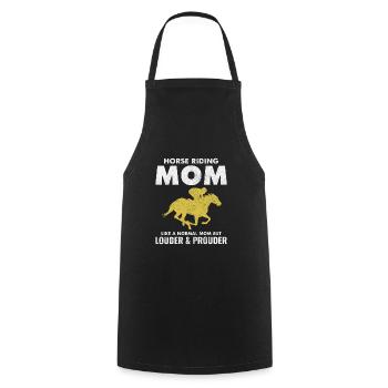 Barrel Racer Racing Horse Riding Mom Mothers day - Cooking Apron - black - Front - AI Model Male 185 dark (185cm)
