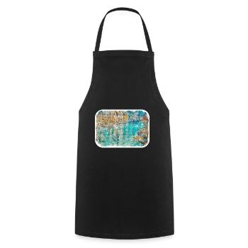 Italy Watercolor Sketch Hand Drawn Illustration - Cooking Apron - black - Front - AI Model Male 185 dark (185cm)