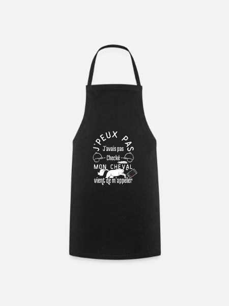 Mon cheval m'appeler cadeau d'anniversaire - Tablier de cuisine - noir