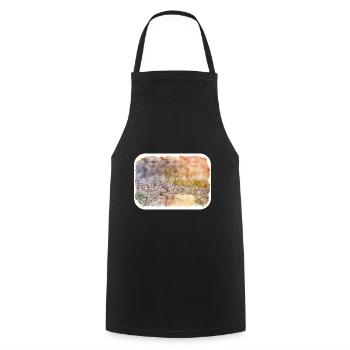 Rio de Janeiro Brésil Aquarelle Dessin - Tablier de cuisine - noir - Devant - AI Model Male 185 dark (185cm)